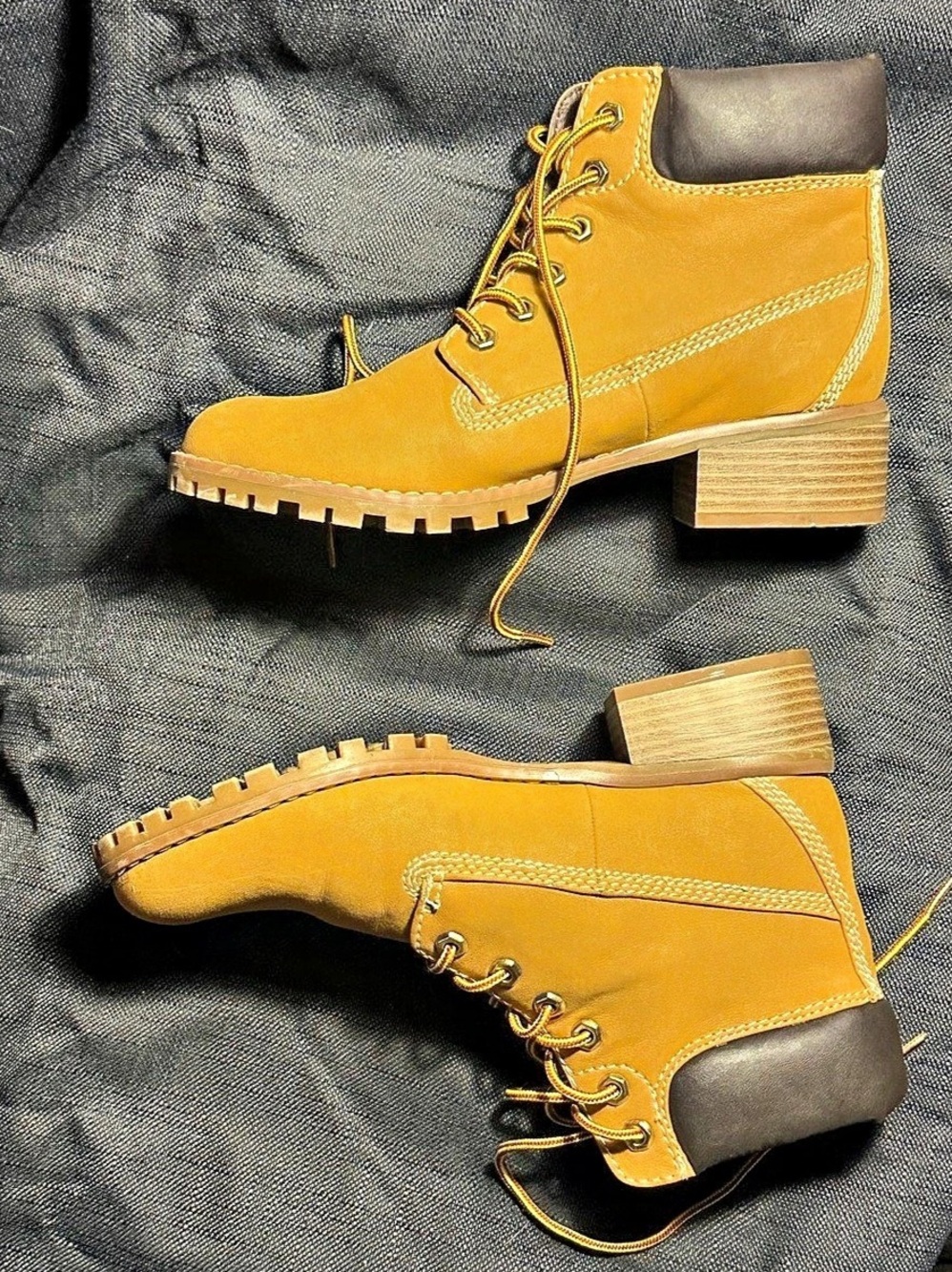 Timberland Style Yellow Ankle Boots
